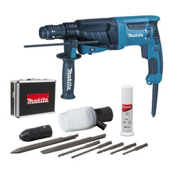 Makita - Perforateur burineur HR2630TX4 - 800W - SDS-Plus - En coffret avec kit d'accessoires