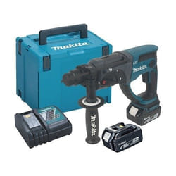Marteau perforateur Makita DHR202RTJ; 2,0 J; SDS-plus; 18 V; 2x5,0 Ah accu.