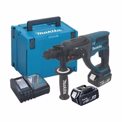 Marteau perforateur Makita DHR202RTJ; 2,0 J; SDS-plus; 18 V; 2x5,0 Ah accu.