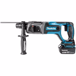 Makita DHR241RTJ, SDS Plus, Noir, Bleu, Gris, 2 cm, 1100 tr/min, 2 J, 4000 IPM