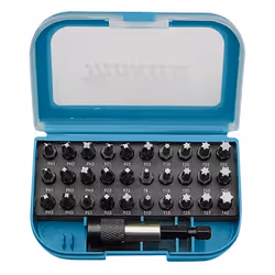 Makita P-73374, 31 pièce(s), Phillips, Cruciforme, Torx, 2xPH1, 4xPH2, 2xPH3, 2XPZ1, 4xPZ2, 2xPZ3, 1xT8, 2xT10, 2xT15, 2xT20, ...