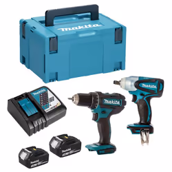 Set de 2 outils 18V Li-Ion idéal pour les professionnels et bricoleurs expérimentés - MAKITA DLX2133J Ce lot d' outils sans f ...