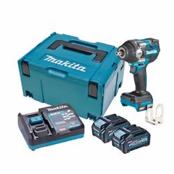 Makita TW008GM201, Visseuse à percussion, Poignée de pistolet, 1/2", Noir, Bleu, 600 tr/min, 1200 tr/min