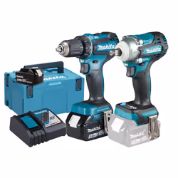 Makita DLX2452TJ, Visseuse sans fil, Clé à chocs sans fil, Noir, Turquoise, 50 N·m, 500 tr/min, 1900 tr/min, 1,5 mm