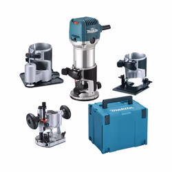 Description générale L'Affleureuse Défonceuse Makita RT0702CX3J est un outil multifonction puissant de 710W, conçu pour répon ...