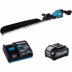 Taille-haie 75 cm 40V max XGT - MAKITA - 1 batterie 40V 4.0Ah - chargeur - UH014GM101 - Simple denture pour la taille de long ...