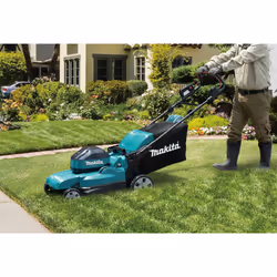 Makita LM002JM101 tondeuse à gazon Tondeuse à gazon poussée Batterie Noir, Bleu, Métallique