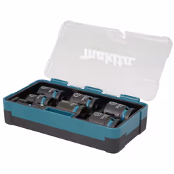 Makita E-16592, Ensemble de douilles à choc, Noir, Bleu, 1 tête(s), 1/2", Métrique, 13,17,19,21,22,24 mm