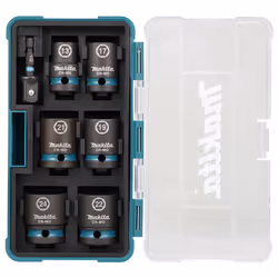 Makita E-16592 Douille à choc Ensemble de douilles à choc Noir, Bleu