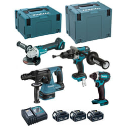Makita - Kit DLX4050TJ (DHP481 DTD152 DHR243 DGA504 3 x 5,0 Ah DC18RC makpac 3 makpac 4)