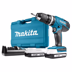 Makita HP457DWE10, Perceuse à poignée pistolet, 3,6 cm, 1,3 cm, 1,3 cm, 1,5 mm, 400 tr/min