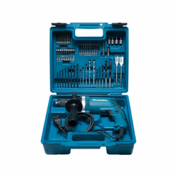 Description générale La perceuse à percussion Makita HP1631KX3 est un outil puissant et polyvalent, idéal pour le perçage dan ...