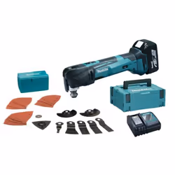 Découpeur ponceuse multifonctions Makita avec tous les accessoires pour être opérationnel - DTM51RTJX2 L' outil oscillant à b ...
