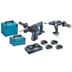 Pack de 2 machines 18V (DHR264 + DHP481) + 4 batteries 5Ah + chargeur + coffrets MAKPAC - MAKITA - DLX2101PTJ