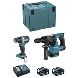 Makita - Pack 2 outils DLX2191TJ (DDF484 + DHR243) 18V Li-Ion (2 x 5,0 Ah)