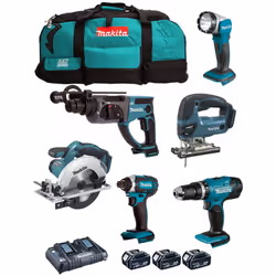 Description générale Le pack Makita DLX6068PT est composé de six outils indispensables pour tous vos projets de bricolage et  ...