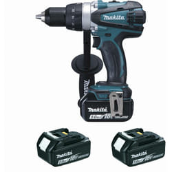 Makita - Perceuse visseuse 18 v Li-Ion 5 Ah ø 13 mm 3 batteries, chargeur, coffret - DDF458RT3J