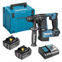 Makita - Perforateur sds+ 18V lxt 17mm avec 2 batteries 18V 5.0Ah - chargeur rapide - MakPac - DHR171RTJ