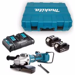 Meuleuse professionnelle Makita, alimentée par deux batteries 18V pour des performances élevées - DGA900PT2 La meuleuse angul ...