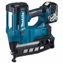 Makita DBN600RTJ, Agrafeuse-cloueuse, Magasin droit, Noir, Vert, Décharge batterie, 2,5 cm, 6,4 cm