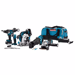 Makita DLX5034T, Scies circulaires sans fil, Visseuse sans fil, Cordless grinder, 5000 tr/min, 7,6 cm, 115 N·m, 500 tr/min, 2 ...