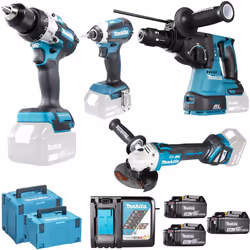 Description générale Le Pack Makita DLX4158TJ 18V 5Ah est la solution idéale pour les professionnels et les passionnés de bri ...