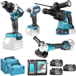 Makita - Ensemble d'outils électriques DLX4158TJ 18V 5Ah