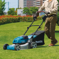 Makita DLM460Z tondeuse à gazon Batterie Noir, Bleu