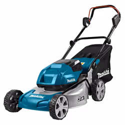 Makita DLM460PT2 tondeuse à gazon Marcher derrière un tracteur tondeuse Batterie Noir, Bleu, Gris