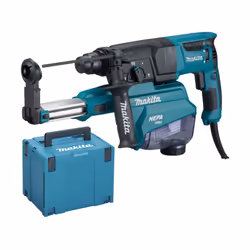 Le perforateur-burineur SDS-Plus 800W HR2652JX14 de Makita offre trois fonctions différentes, à savoir percer, perforer ou bu ...