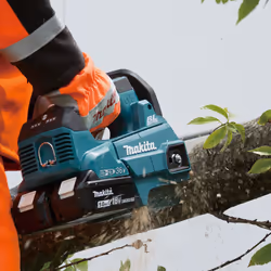 Makita DUC256Z tronçonneuse Noir, Bleu
