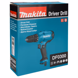 Makita DF0300 perceuse 1500 tr/min Sans clé 1,2 kg Noir, Bleu