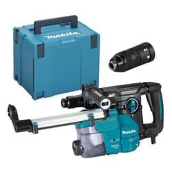 Perforateur-burineur SDS-Plus 1050 W 30 mm MAKITA HR3012FCWJ avec système d'aspiration - coffret Mak-Pac