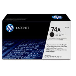 HP 74A Black Original LaserJet Toner Cartridge Cartouche de toner 1 pièce(s) Noir