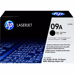 HP 09A Black Original LaserJet Toner Cartridge, 15000 pages, Noir, 1 pièce(s)
