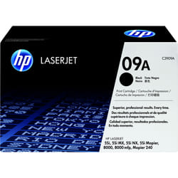 HP 09A Black Original LaserJet Toner Cartridge Cartouche de toner 1 pièce(s) Noir