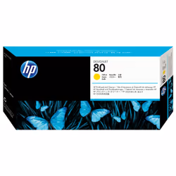 HP 80 tête d'impression jaune et dispositif de nettoyage de tête d'impression DesignJet, HP Designjet 1000 series Printers, J ...
