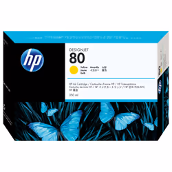 HP 80 cartouche d'encre jaune 350 ml, Encre à colorant, 350 ml, 1 pièce(s)