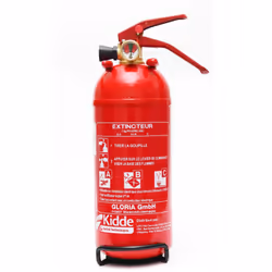 Caractéristiques de l'extincteur polyvalent 1KG ABC - Kidde Modèle : extincteur polyvalent Agent extincteur : poudre sèche (p ...