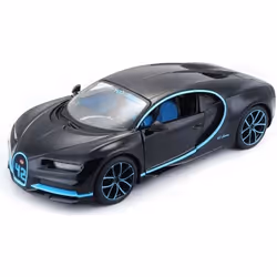Voiture miniature Bugatti Chiron en métal à léchelle 1/24ème - MAISTO - Bleu