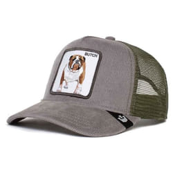 Casquette Trucker Velours Bouledogue Butch Wulbul - Goorin Bros - Gris / vert - Sportswear - Mixte - Ajustable
