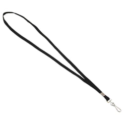 ADVANTUS Deluxe Lanyard with J Hook, Black, 100/BX Porte-badge avec cordon Noir 100 pièce(s)