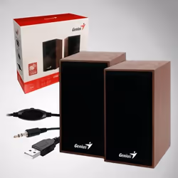 Haut-parleurs bois PC Salon stéréo Enceintes USB 6W 20 canaux Genius SP-HF180