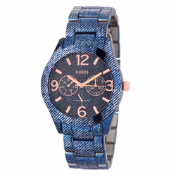 Montre Femme - GUESS - W0288L1 - Acier - Cadran Bleu - Étanchéité 5 Atm