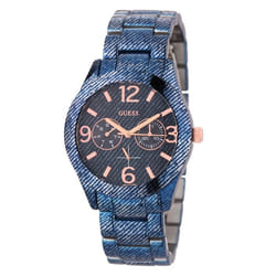 Montre Femme - GUESS - W0288L1 - Acier - Cadran Bleu - Étanchéité 5 Atm