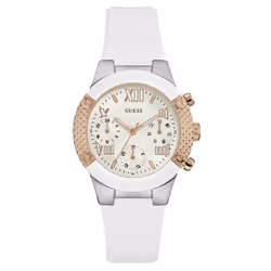 Montre Femme - GUESS - ROCKSTAR W0773L1 - Quartz - Analogique - Rectangulaire - Blanc
