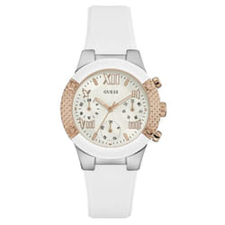 Montre Femme - GUESS - ROCKSTAR W0773L1 - Quartz - Analogique - Rectangulaire - Blanc