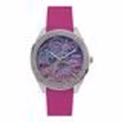 Montre - Guess - Getaway W0960L1 - Silicone Rose - Cadran Fleuri - 44 mm