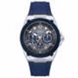 Montre - Guess - W1049G1 - Silicone bleu - Dateur - 45 mm