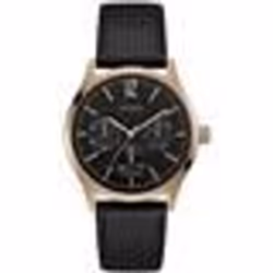 Montre - Guess - W1041G3 - Cuir noir - Boîtier rond 42 mm - Dateur